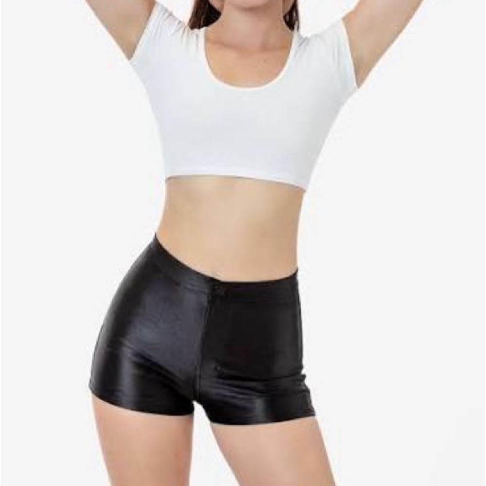 American Apparel Black Disco Shorts